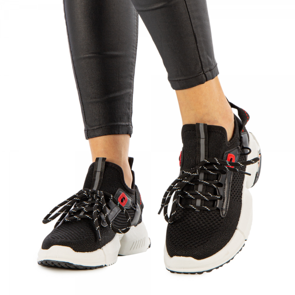 Γυναικεία αθλητικά παπούτσια  Oriana μαύρα, 4 - Kalapod.gr